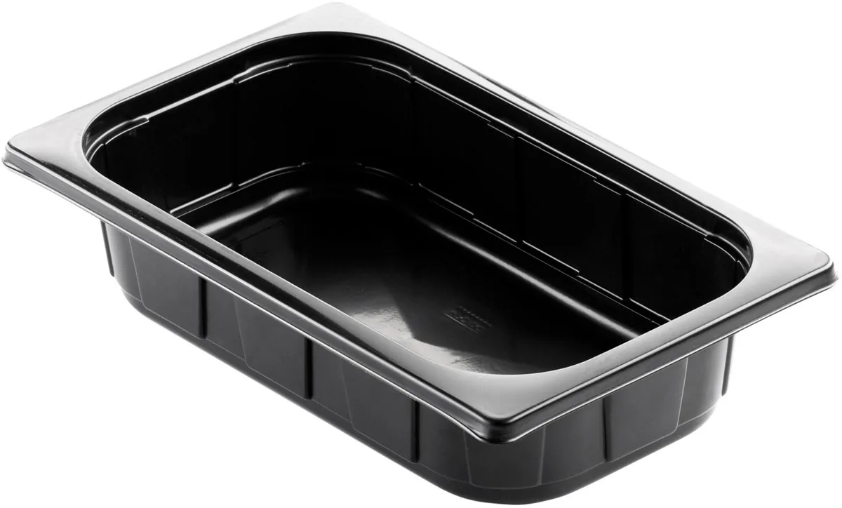 PP-Schale ¼ GN 1650 ml · 265×161×60 mm · Schwarz · PP