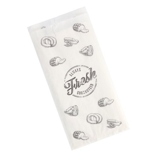 Fleischerbeutel · 280×140×60 mm · Weiß · Kraftpapier