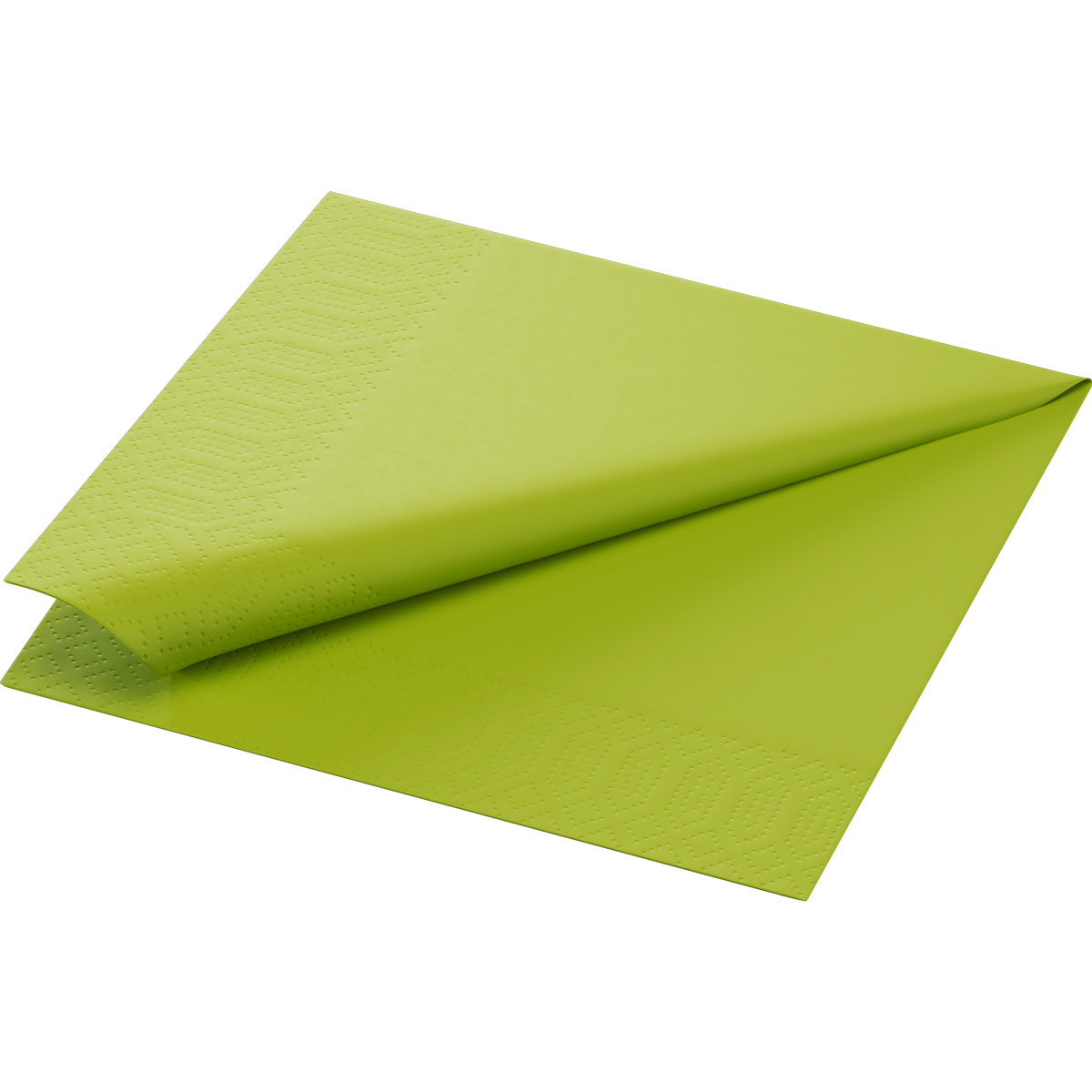 Serviette · 33×33 cm · Kiwi · 3-lagig · 1/4 Falz · Tissue