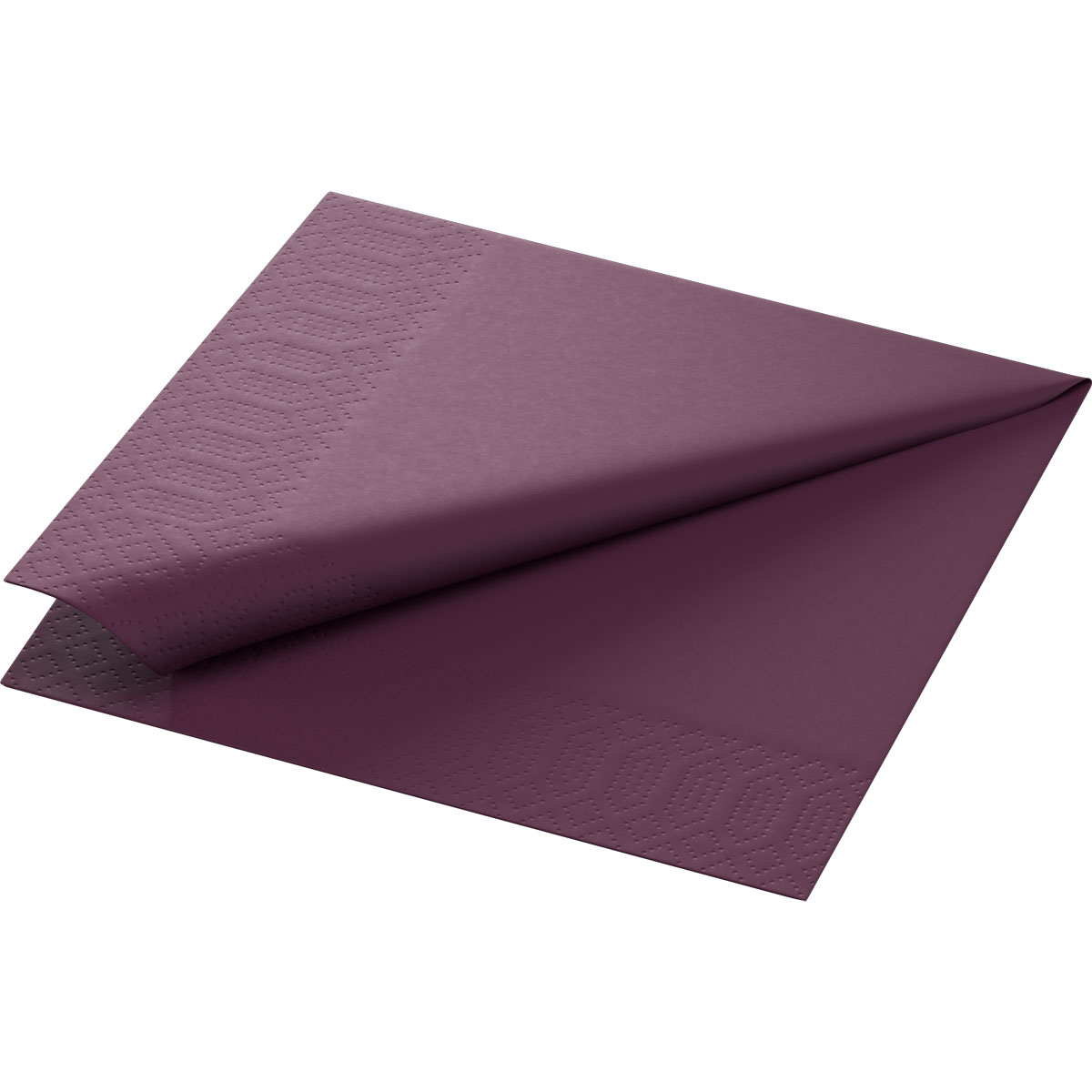 Serviette · 33×33 cm · Plum · 3-lagig · 1/4 Falz · Tissue
