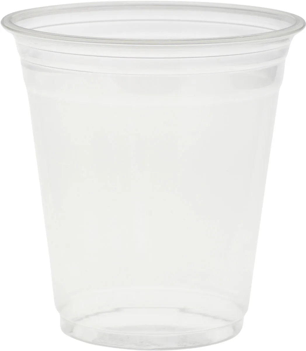 Trinkbecher 0,3 l mit Eichstrich · 98×98×107 mm · Transparent · rPET