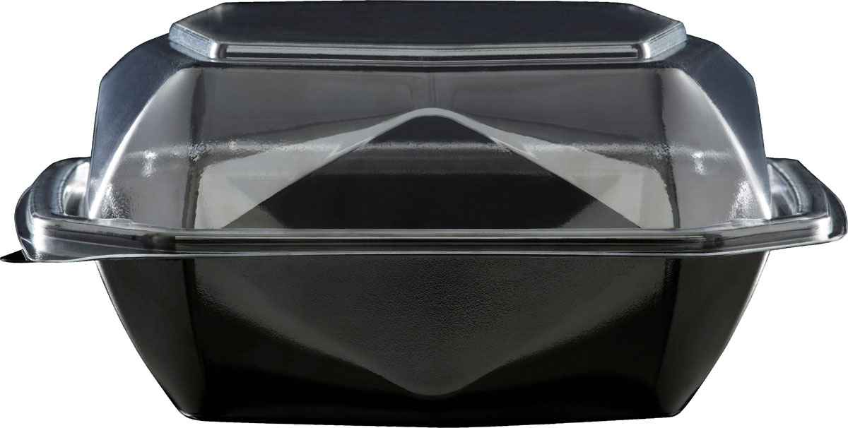 Octaview 150x150x70 mm - 400 ml - Schwarz ungeteilt
