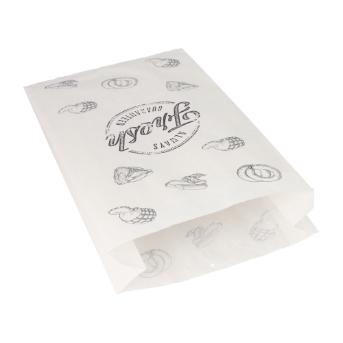 Fleischerbeutel · 320×200×70 mm · Weiß · Kraftpapier