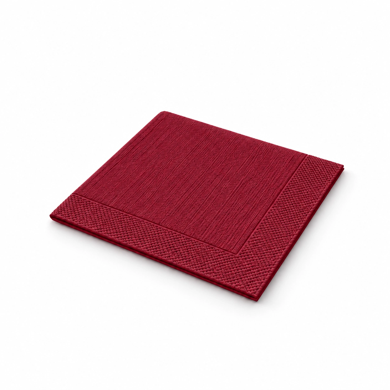 Serviette · 40×40 cm · Bordeaux · 4-lagig · 1/4 Falz