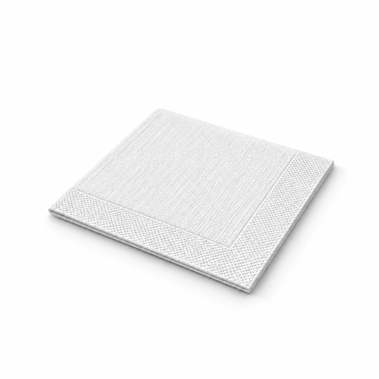 Serviette · 40×40 cm · Weiß · 4-lagig · 1/4 Falz
