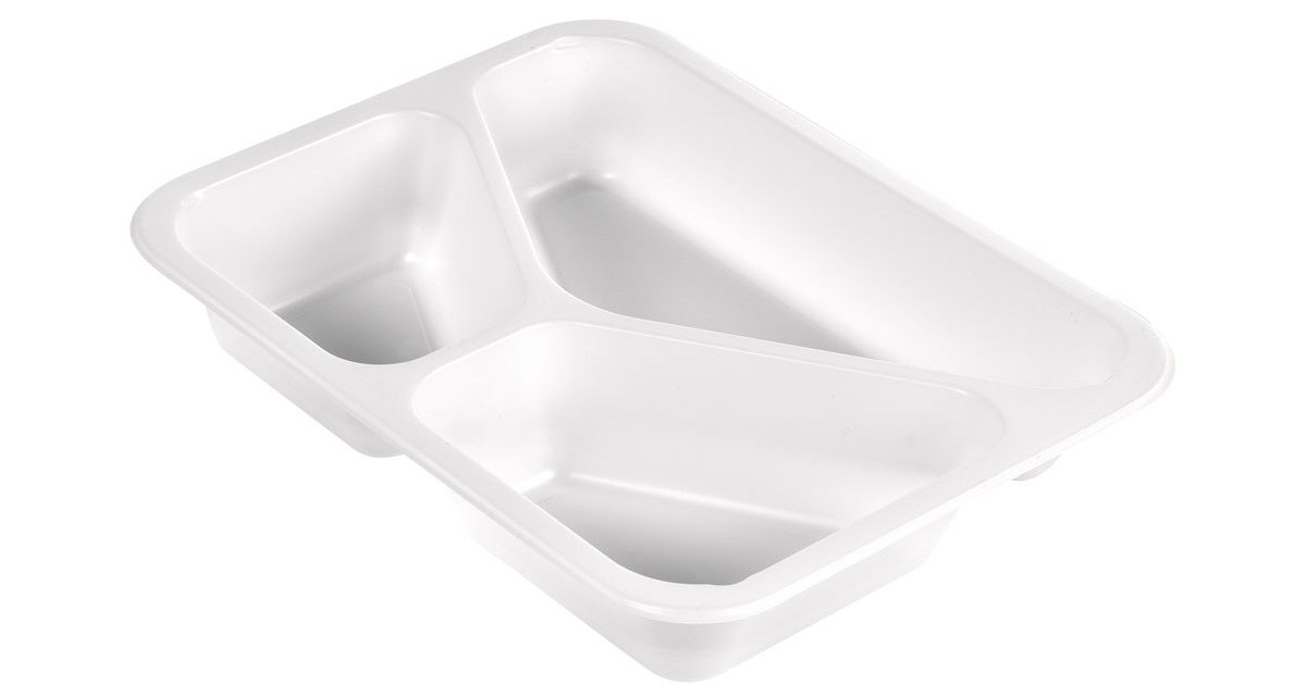 Siegelschale Caterline Plus 227×178×50 mm - 530|325|235 ml - Transparent - 3-Teilung