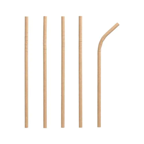 Papierstrohhalme flexibel pure Ø 6 mm · 20 cm Braun