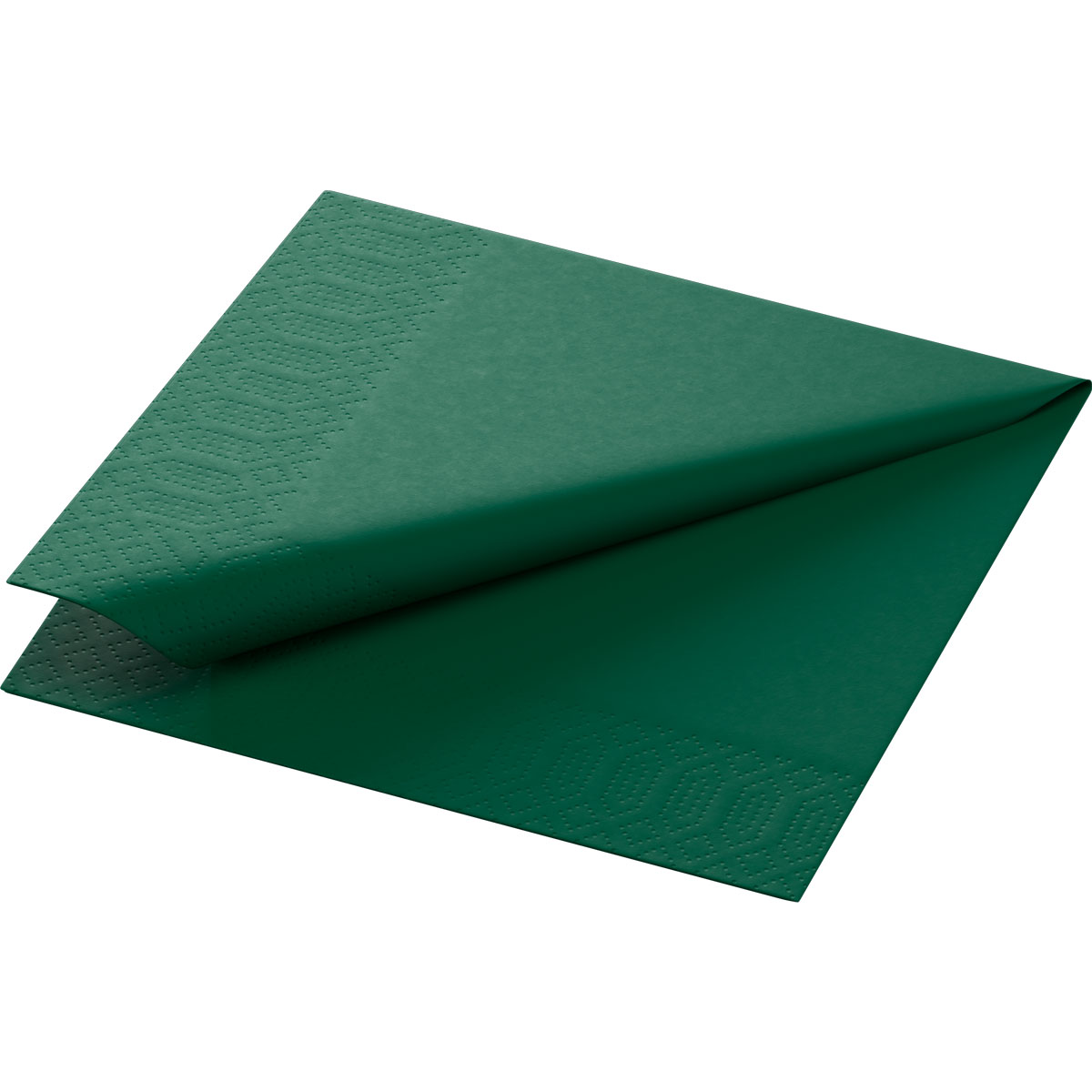 Serviette · 24×24 cm · Jägergrün · 3-lagig · 1/4 Falz · Tissue