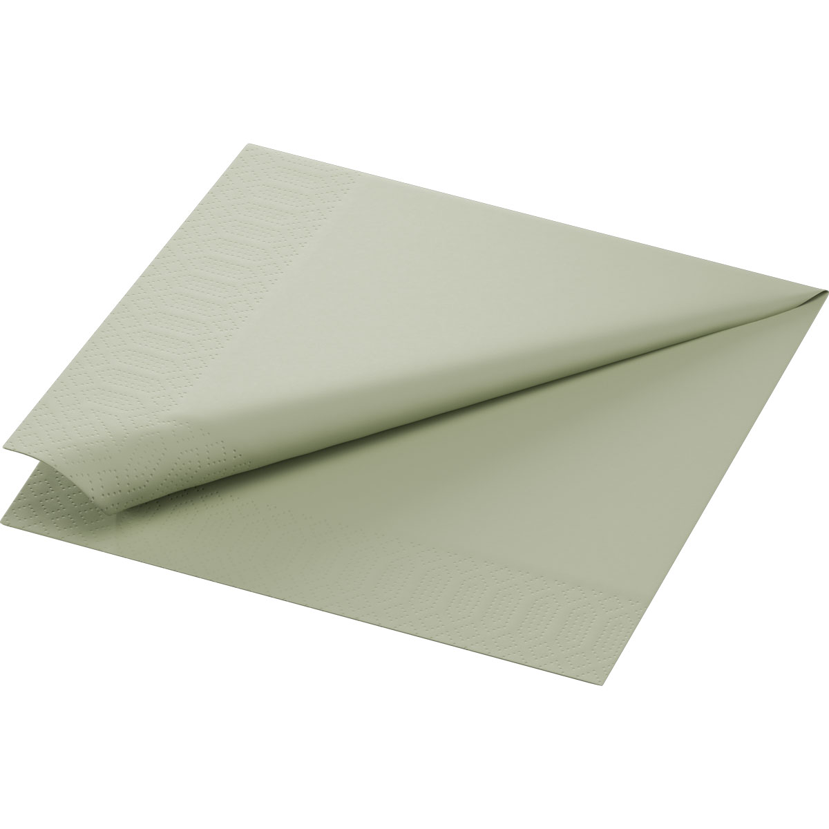 Serviette · 40×40 cm · Pistaziengrün · 3-lagig · 1/4 Falz · Tissue