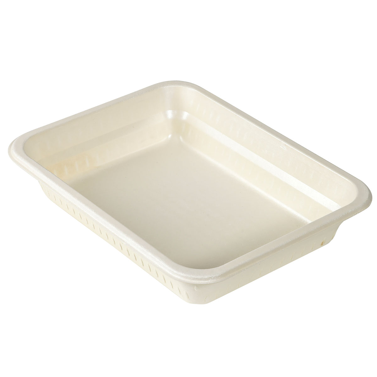 Schale Faser 227×178×45 mm Natürlich ungeteilt