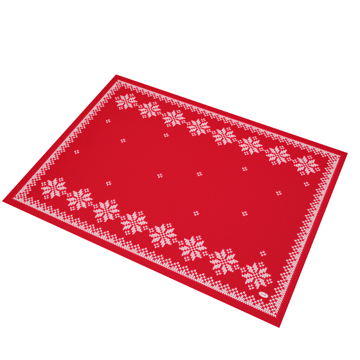 Tischset Dunicel Bio Knitted Traditions · 30×40 cm · Rot · Airlaid
