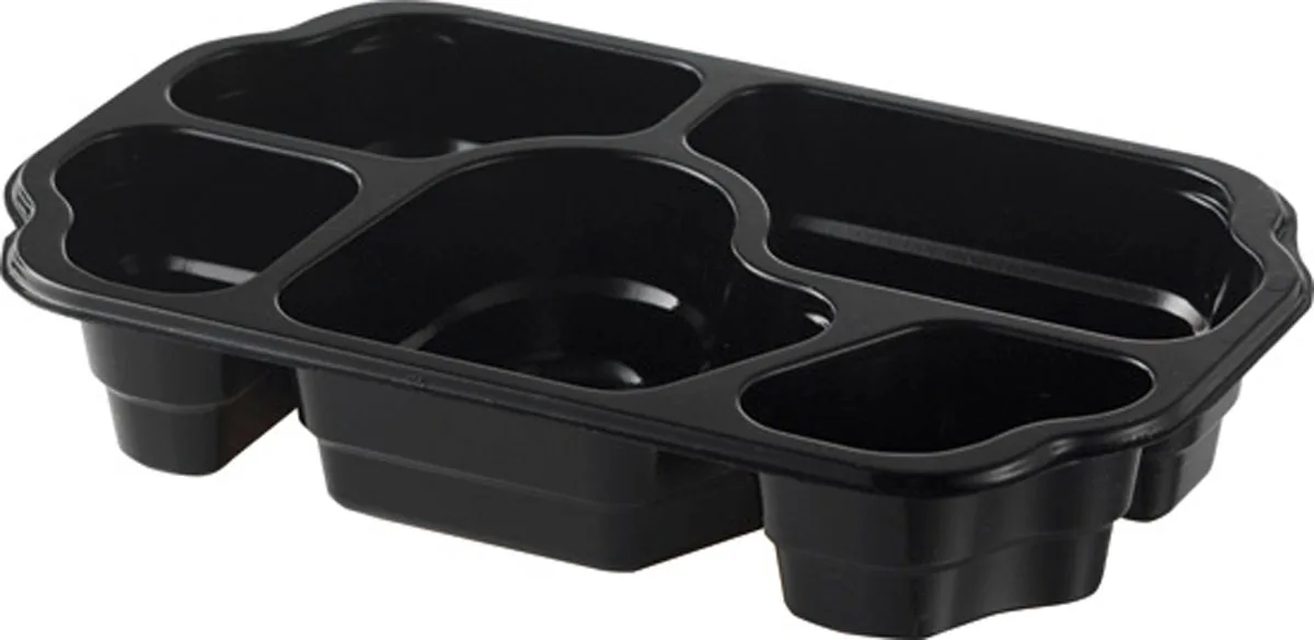 PP-Schale Take-Away 290|270|180|115|85 ml · 250×159×46 mm · Schwarz · PP