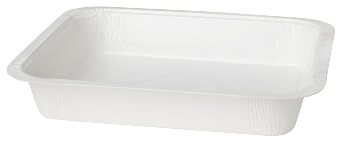 Karton/PET Schale 227×177×40 mm Weiß ungeteilt