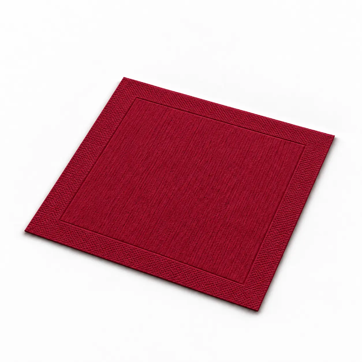Serviette · 40×40 cm · Bordeaux · 4-lagig · 1/4 Falz