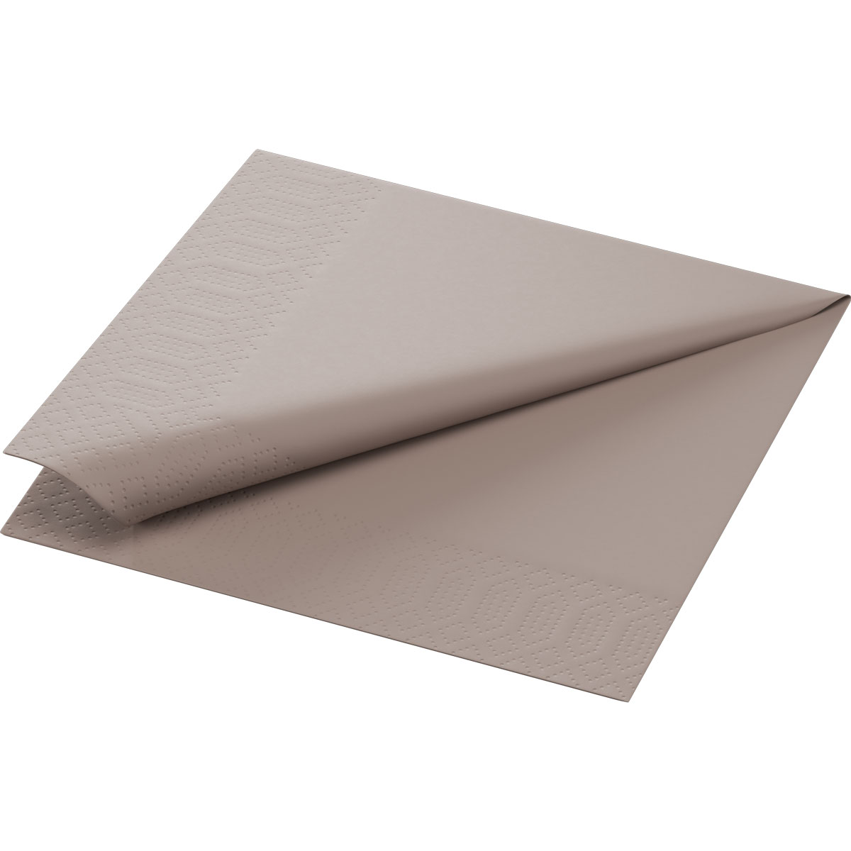 Serviette · 33×33 cm · Greige · 3-lagig · 1/4 Falz · Tissue