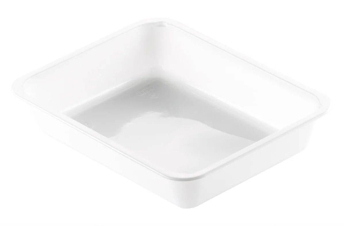 CPET-Schale 1200 ml · 225×175×43 mm · Weiß · CPET