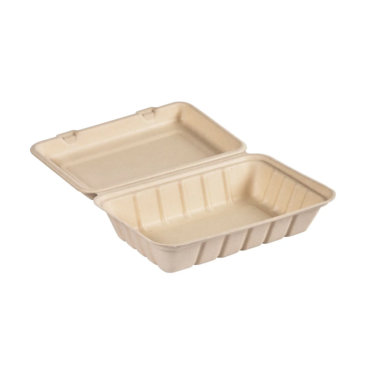 Menübox 850 ml · 155×237×45 mm · Braun · Bagasse
