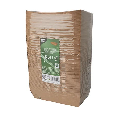Pommes-Tray ca. 500 ml · 105×170×35 mm · Braun · Karton