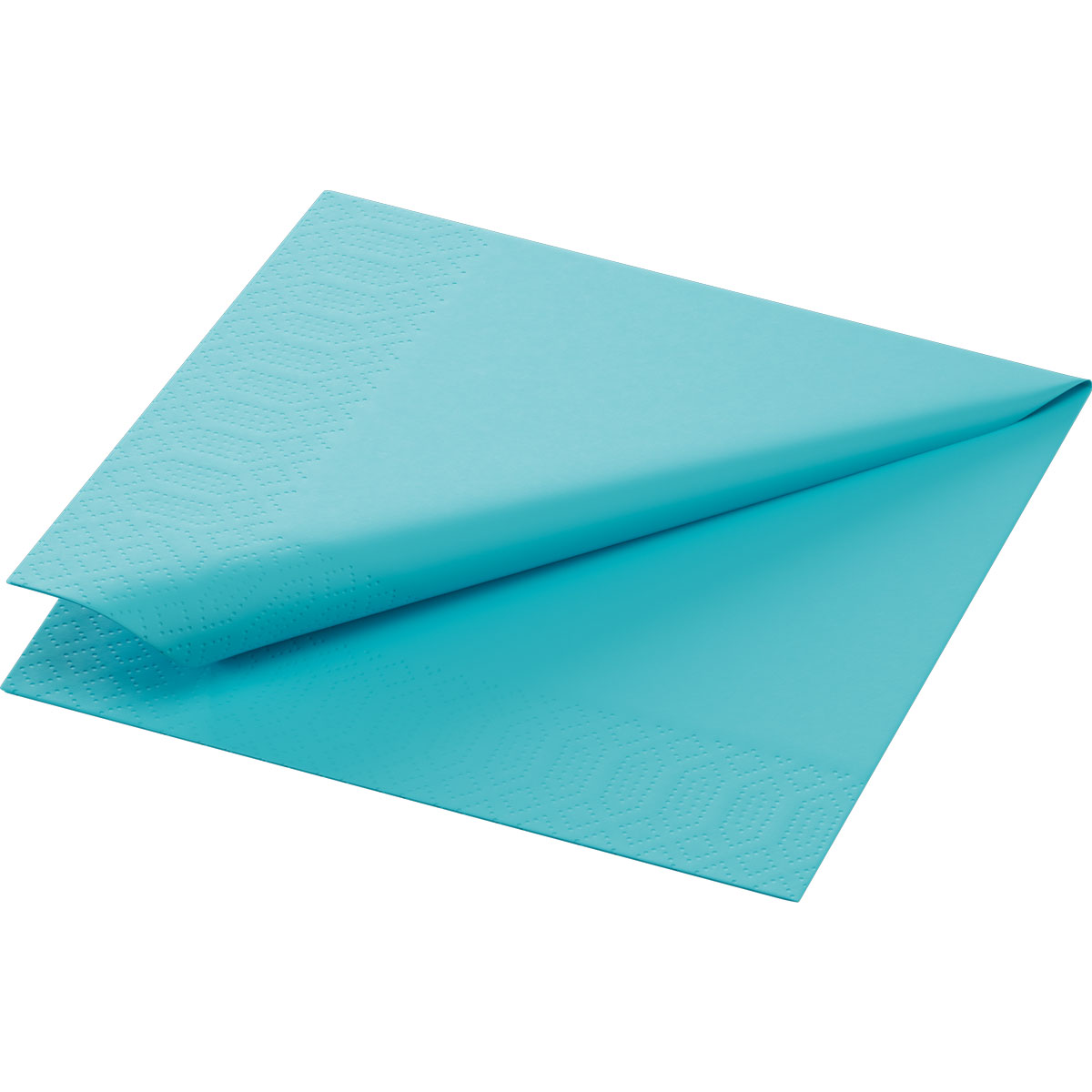Serviette · 24×24 cm · Mint Blue · 3-lagig · 1/4 Falz · Tissue