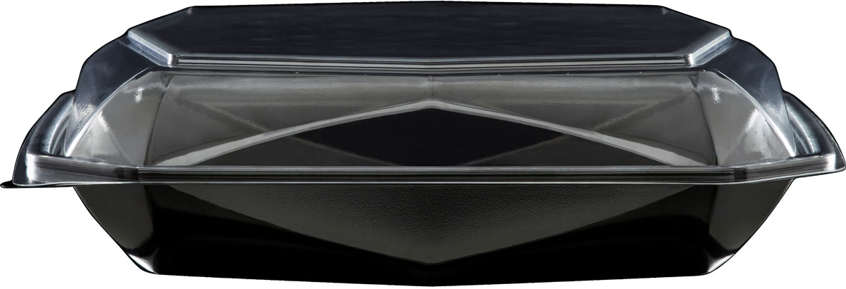 Octaview 225x225x65 mm - 925 ml - Schwarz ungeteilt
