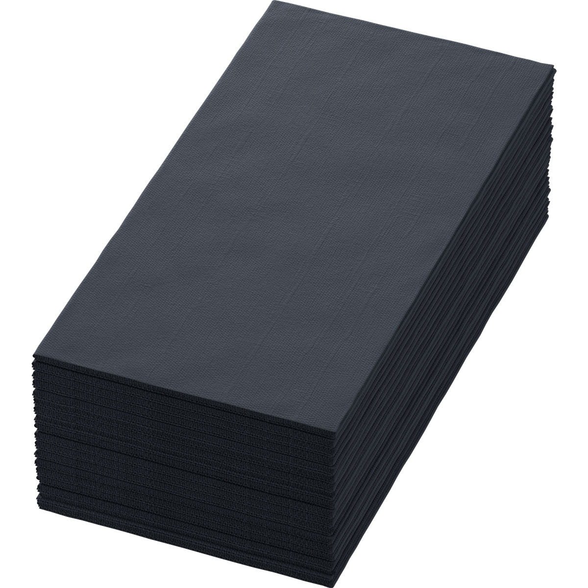 Serviette · 40×40 cm · Schwarz · 3-lagig · 1/8 Buchfalz · Tissue
