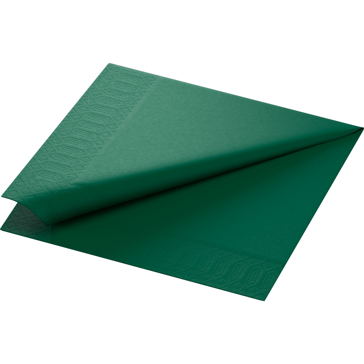 Serviette · 40×40 cm · Jägergrün · 3-lagig · 1/4 Falz · Tissue