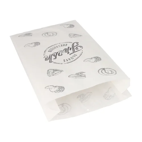 Fleischerbeutel · 320×200×70 mm · Weiß · Kraftpapier