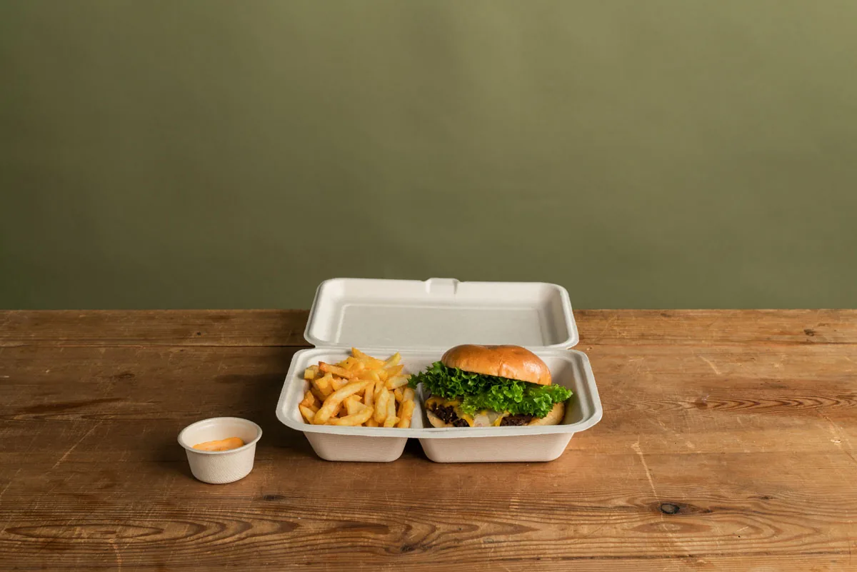 Menübox 470|300 ml · 170×248×45 mm · Braun · Bagasse