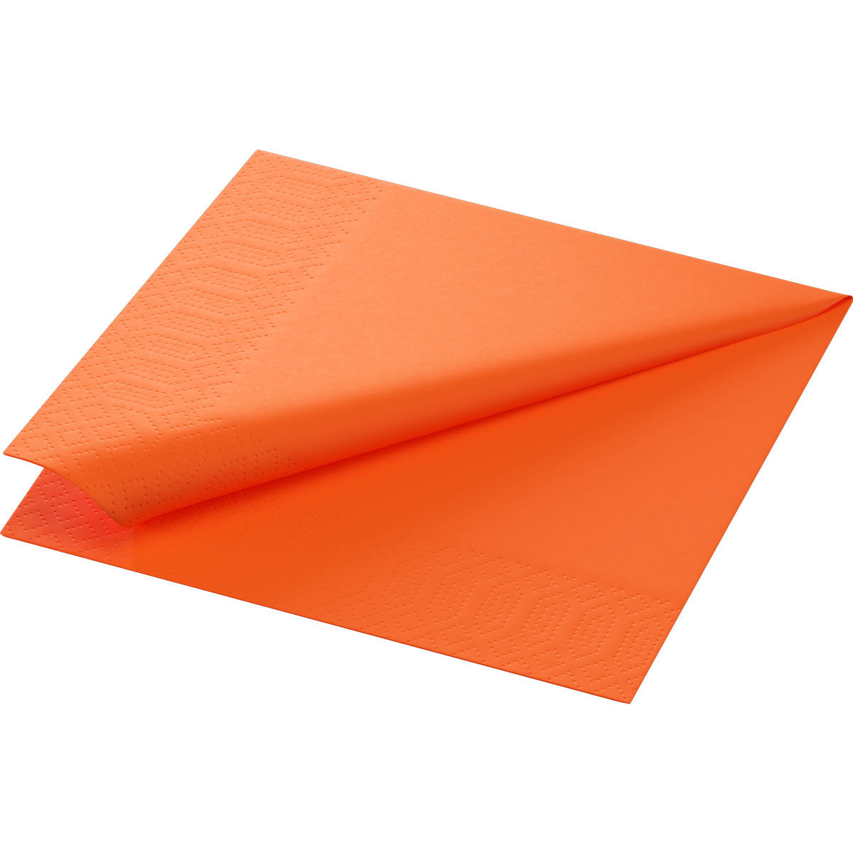 Serviette · 33×33 cm · Sun Orange · 3-lagig · 1/4 Falz · Tissue