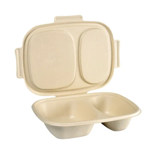 Menübox 600|300 ml · 426×265×56 mm · Braun · Bagasse – Duni Shield