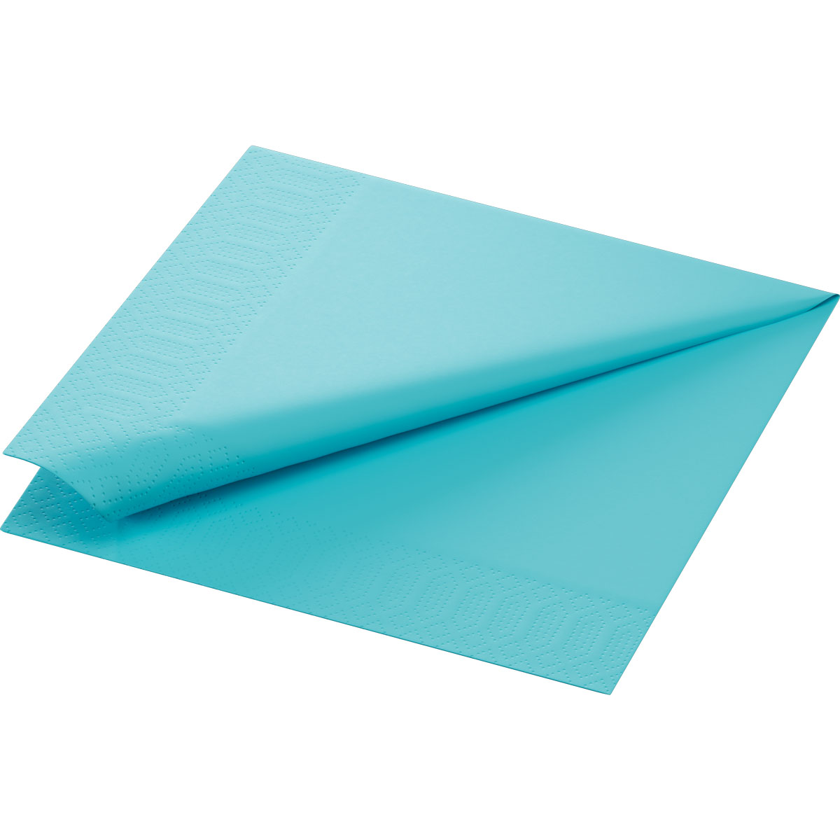 Serviette · 40×40 cm · Mint Blue · 3-lagig · 1/4 Falz · Tissue