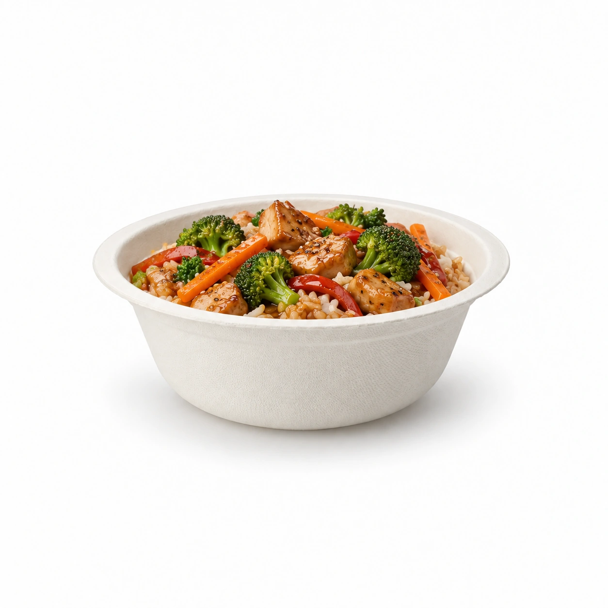 Terrine 350 ml · Weiß · Bagasse - Tief
