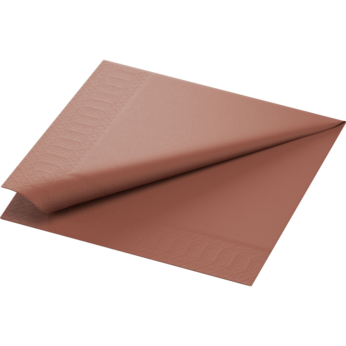 Serviette · 40×40 cm · Chestnut · 3-lagig · 1/4 Falz · Tissue