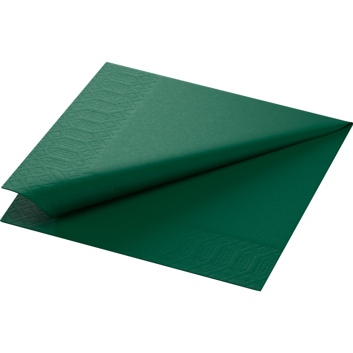 Serviette · 33×33 cm · Jägergrün · 3-lagig · 1/4 Falz · Tissue