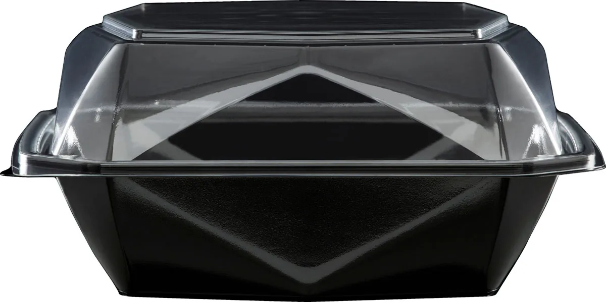 Octaview 800 ml · 185×185×90 mm · Schwarz · APET
