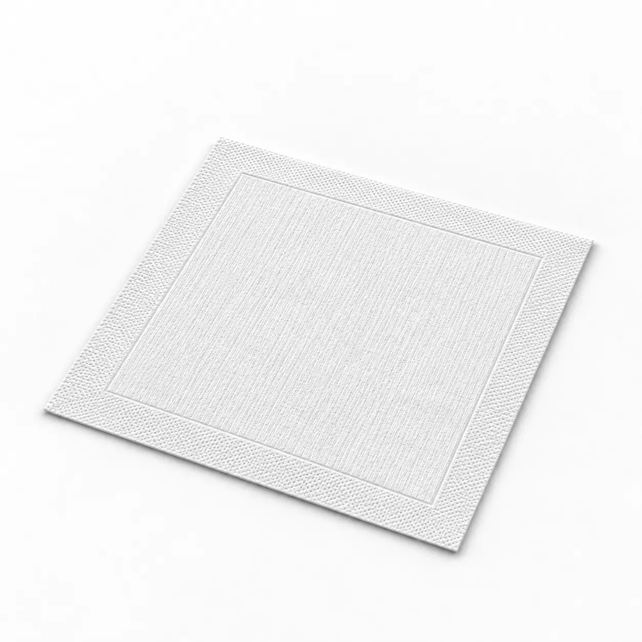 Serviette · 40×40 cm · Weiß · 4-lagig · 1/4 Falz