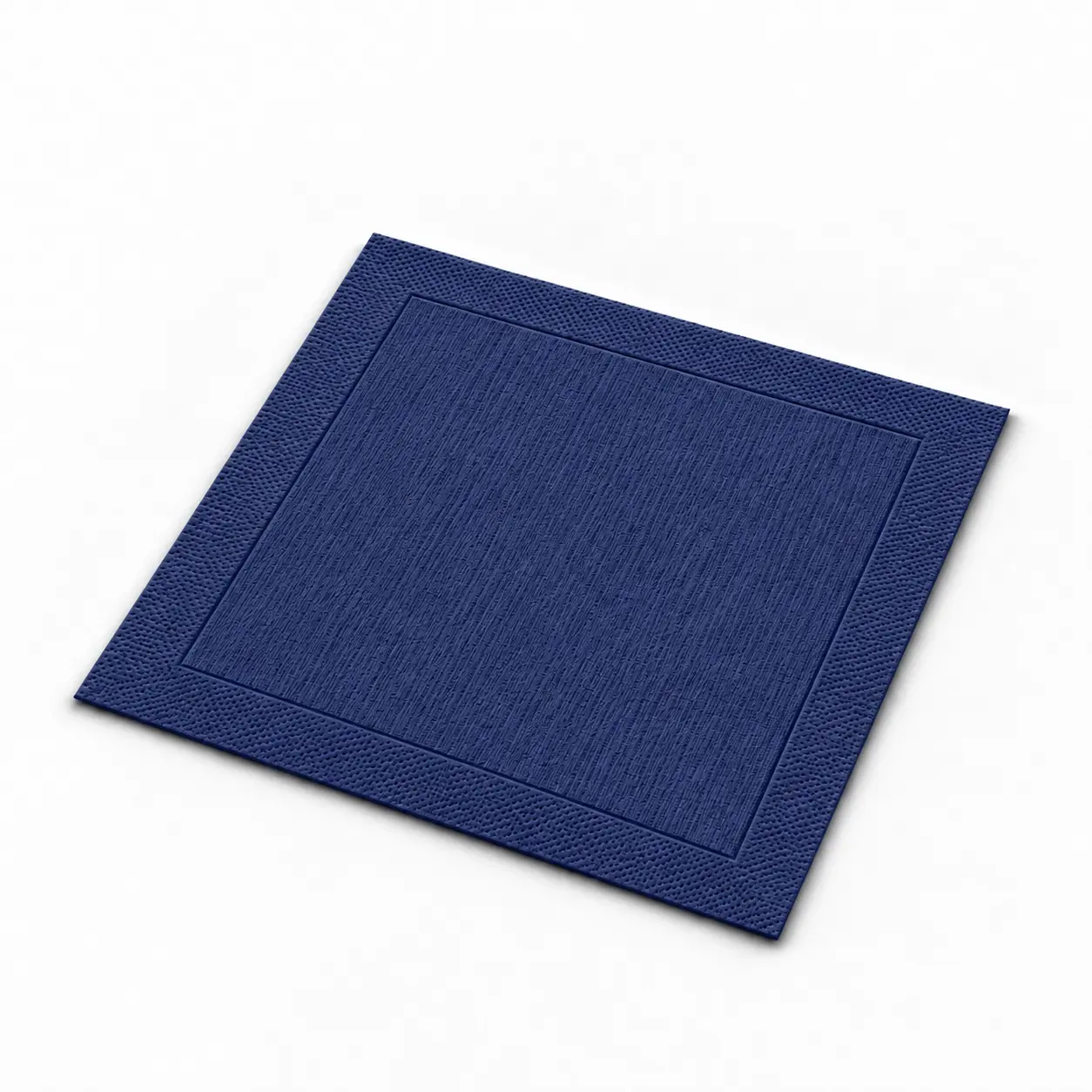 Serviette · 40×40 cm · Dunkelblau · 4-lagig · 1/4 Falz