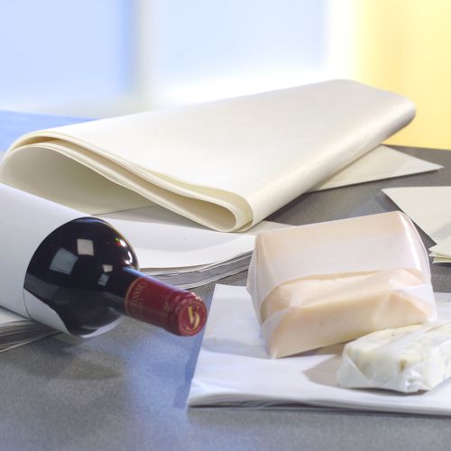 Einschlagpapier · 1/8 Bogen · 375×250 mm · Weiß · Pergamentersatz