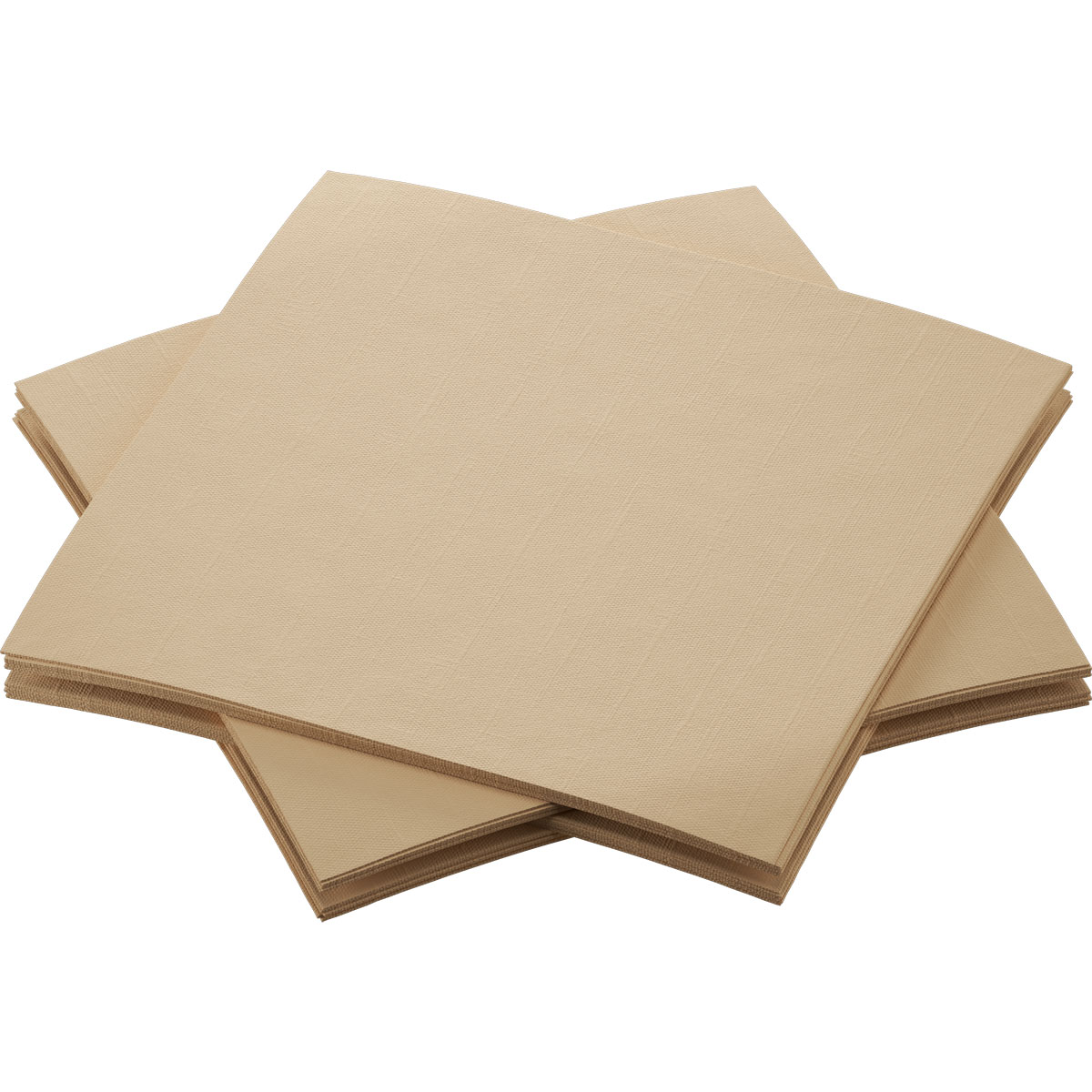 Serviette Dunisoft Bio · 20×20 cm · Natural Brown · Airlaid