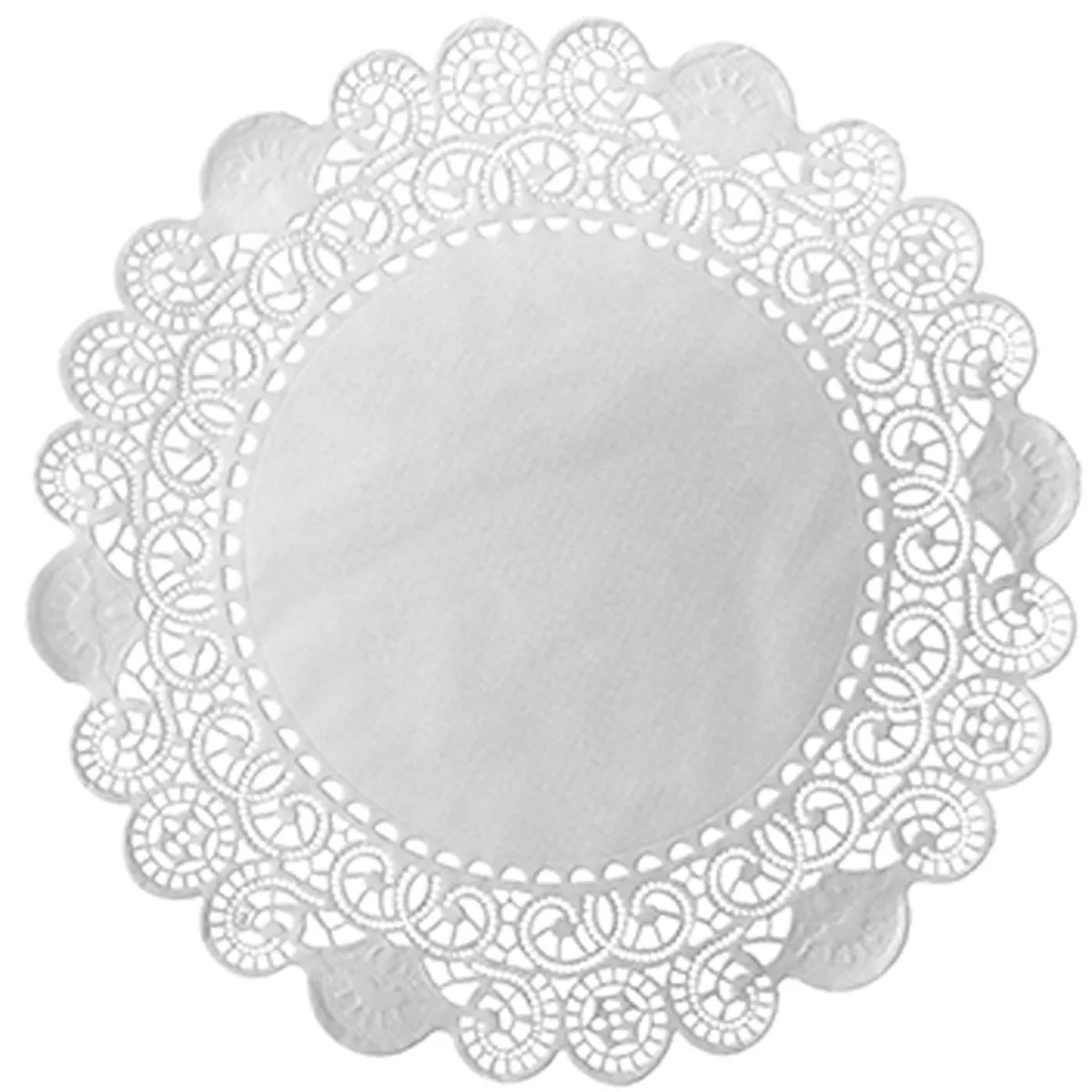 Tortenspitze rund Ø 15 cm · 152×152×19 mm · Weiß · Kraftpapier