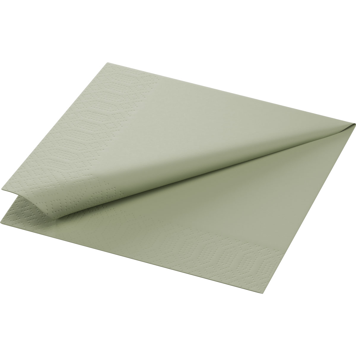 Serviette · 33×33 cm · Pistaziengrün · 2-lagig · 1/4 Falz · Tissue