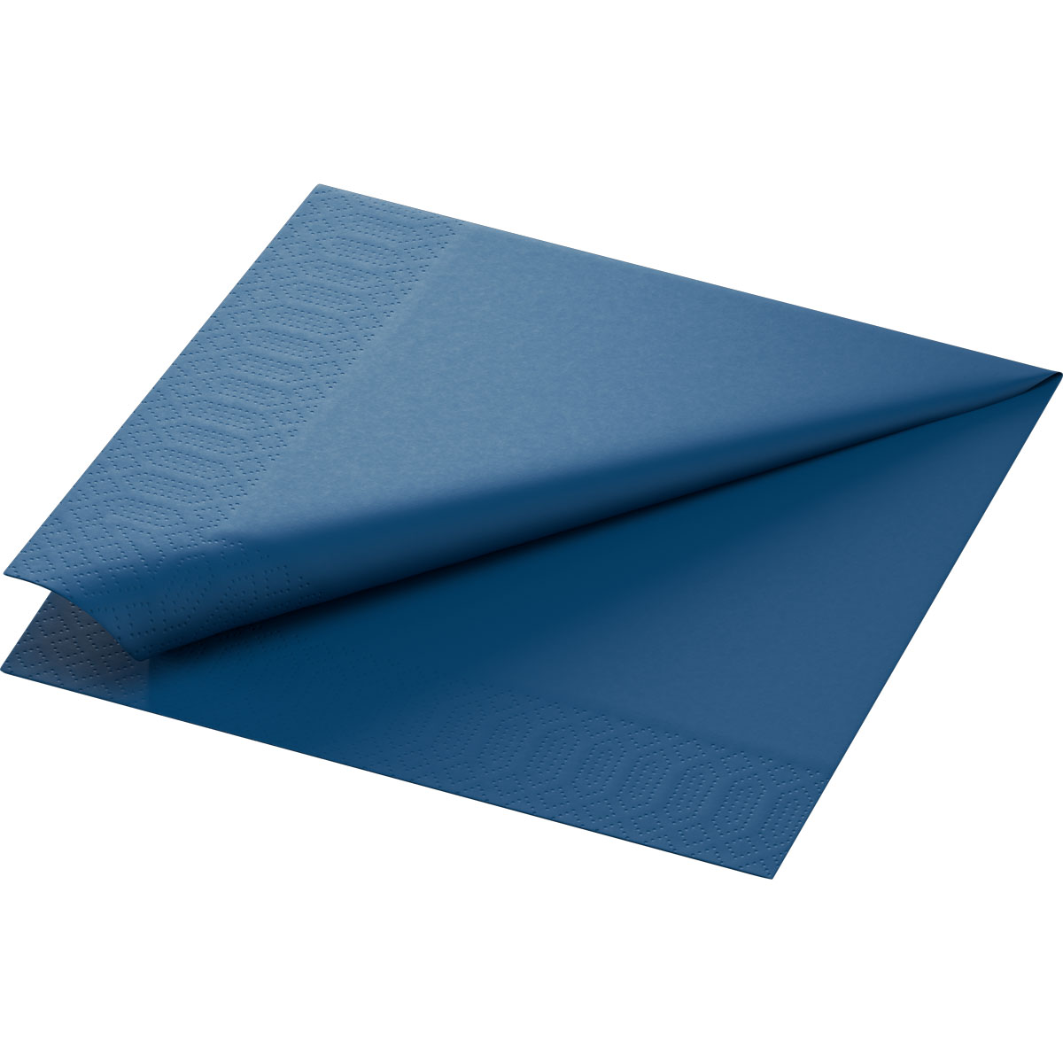 Serviette · 40×40 cm · Dunkelblau · 3-lagig · 1/4 Falz · Tissue