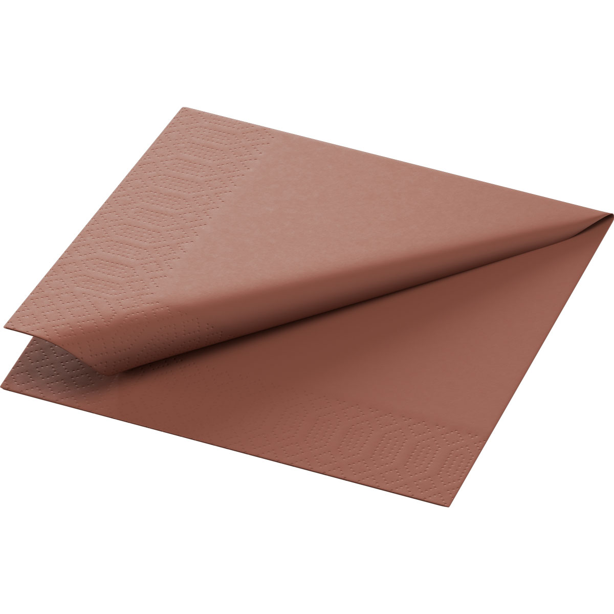 Serviette · 24×24 cm · Chestnut · 3-lagig · 1/4 Falz · Tissue