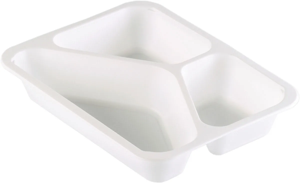 PP-Schale Caterline 745/930/1090 ml · 227×178 mm · Weiß · PP · 3-Teilung